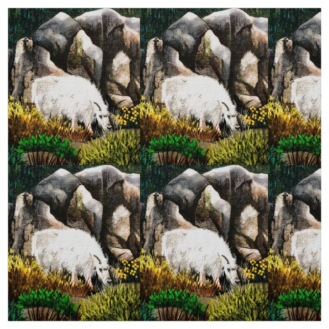 White Mountain Goat Junior Fabric (Swatch)