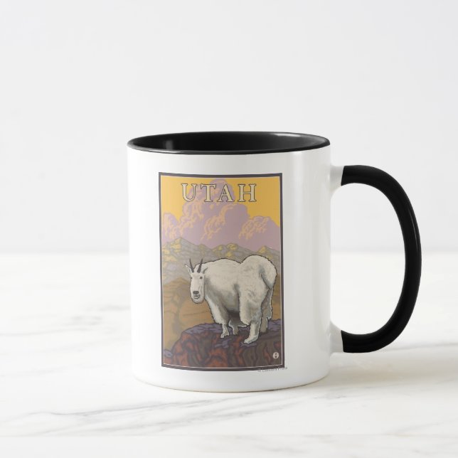 White Mountain GoatUtah Mug (Right)