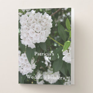 White Mountain Laurel Flowers Name Pocket Folder