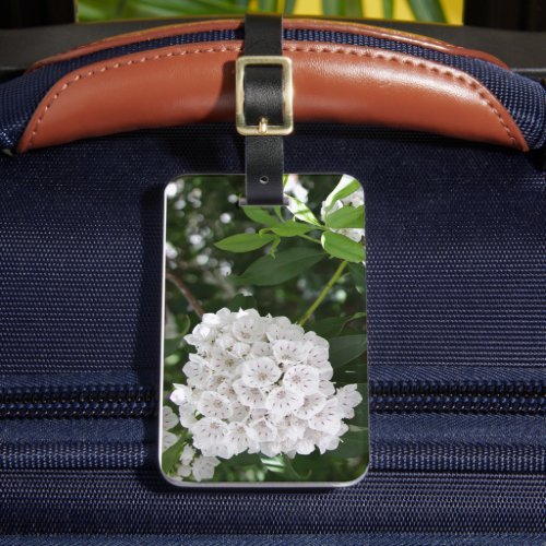 White Mountain Laurel Star Flowers PERSONALIZE Luggage Tag