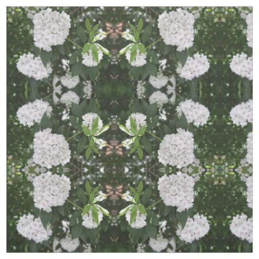 White Mountain Laurel Star Shaped Clusters Fabric