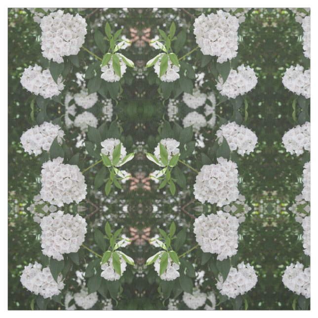 White Mountain Laurel Star Shaped Clusters Fabric (Swatch)