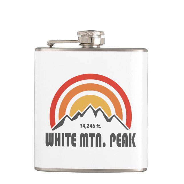 White Mountain Peak California Flask (Front)