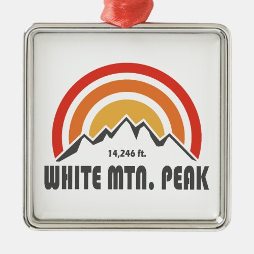 White Mountain Peak California Metal Ornament