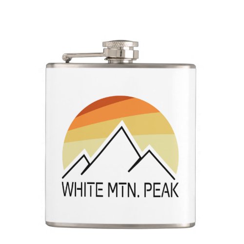 White Mountain Peak California Retro Flask