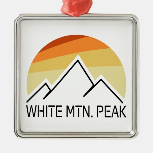 White Mountain Peak California Retro Metal Ornament