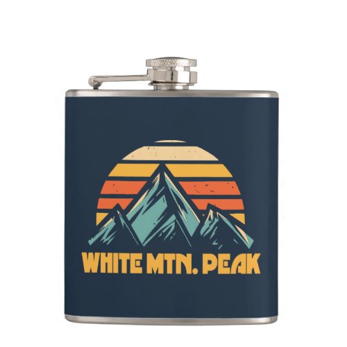 White Mountain Peak California Retro Turquoise Flask