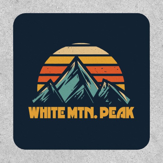White Mountain Peak California Retro Turquoise Patch (Front)