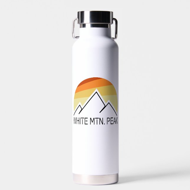 White Mountain Peak California Retro Water Bottle (Front)