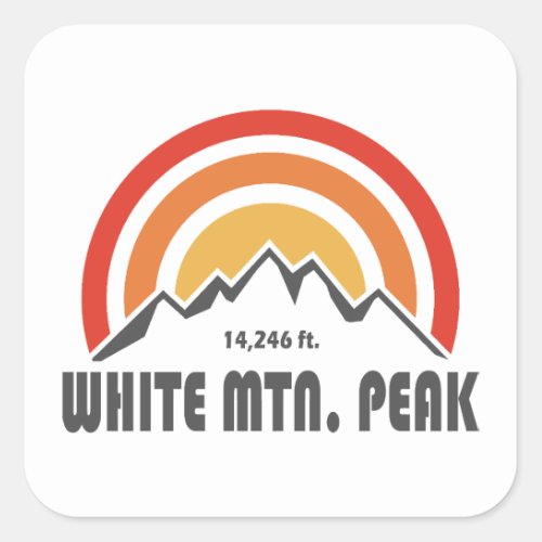 White Mountain Peak California Square Sticker