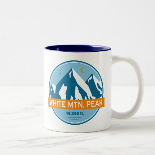 White Mountain Peak California Stars Moon Two_Tone Coffee Mug