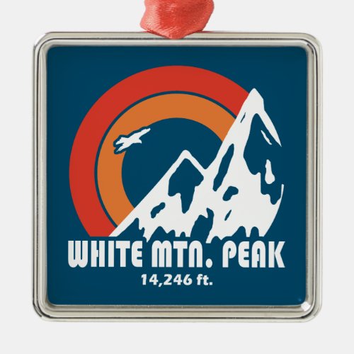 White Mountain Peak California Sun Eagle Metal Ornament