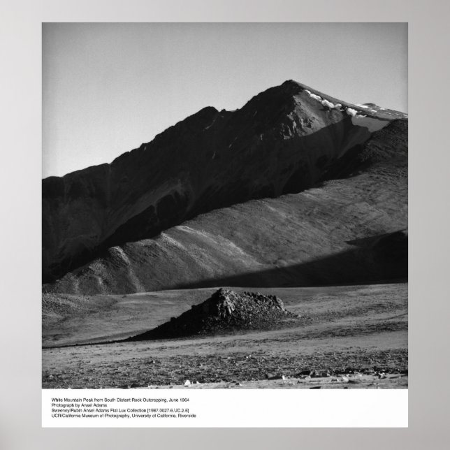 White Mountain Peak, June 1964 by Ansel Adams Poster (Front)