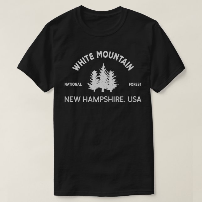 White Mountains Forest Nature New Hampshire T-Shirt (Design Front)