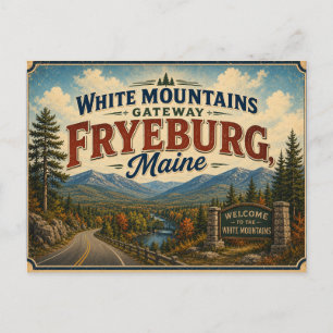 White Mountains Gateway Fryeburg Maine Postcard