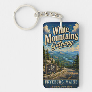 White Mountains Gateway Fryeburg Maine Rectangle  Keychain