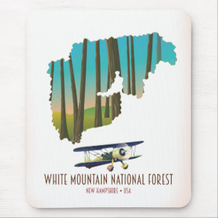 White mountains national forest USA map Mouse Pad