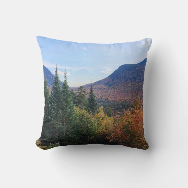 White Mountains New Hampshire autumn foliage  Throw Pillow (Front)