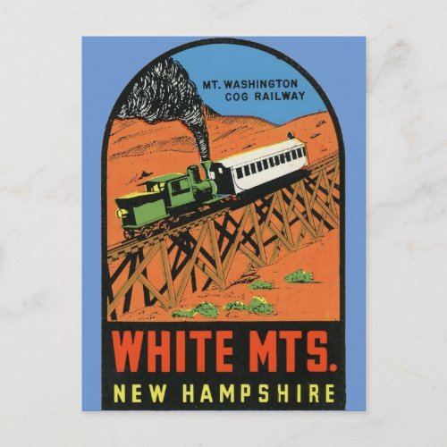 White Mountains New Hampshire  Postcard