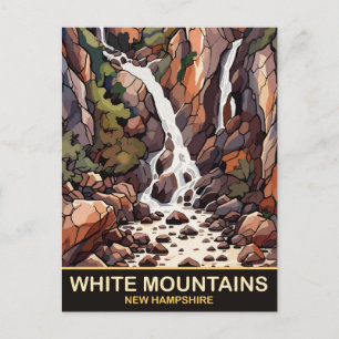 White Mountains, New Hampshire, Travel  Postcard