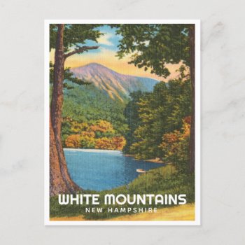 White Mountains  New Hampshire Vintage Lake Postcard by whereabouts at Zazzle