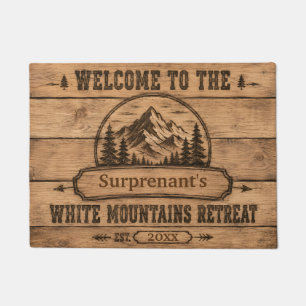 White Mountains Retreat Personalized Doormat