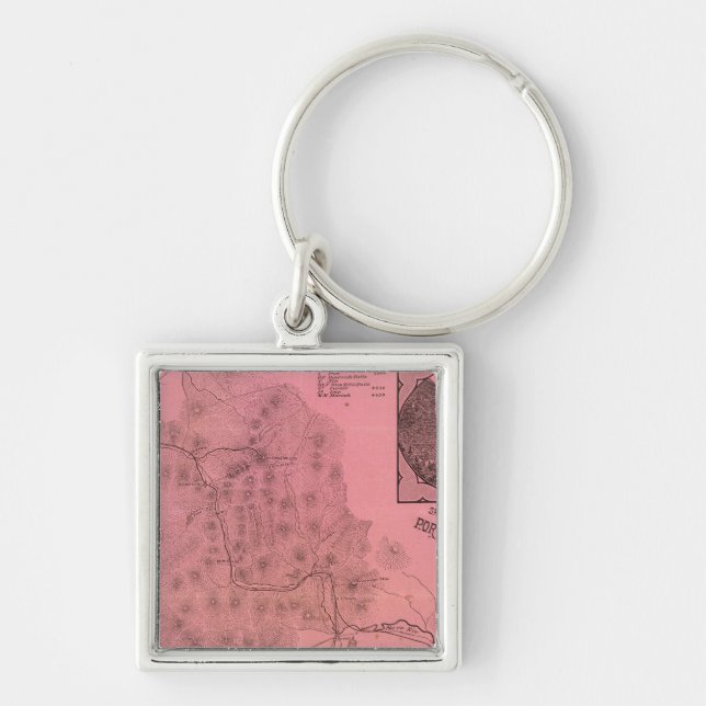 White Mountains top map Keychain (Front)