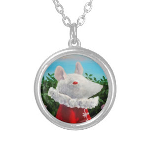 White Mouse Necklace