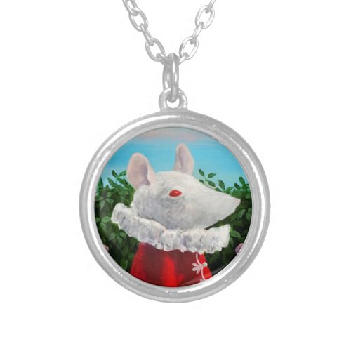 White Mouse Necklace