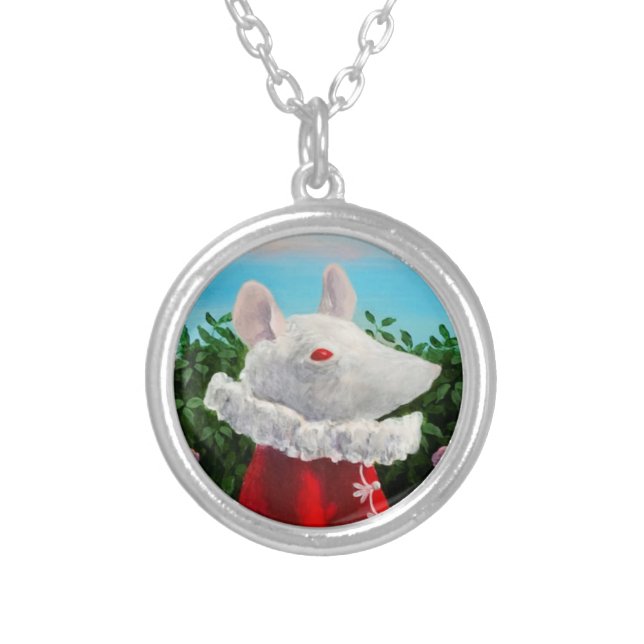 White Mouse Necklace (Front)