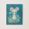 White Mouse with Yellow Flowers & Butterfly.