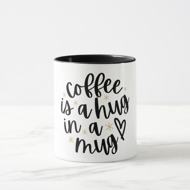 White Mug with asthentic Design (Center)