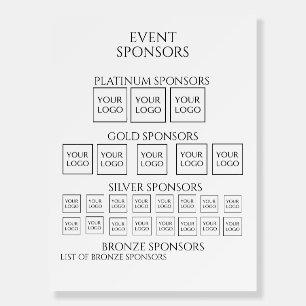 White Multiple Logo Event Sponsor Sign