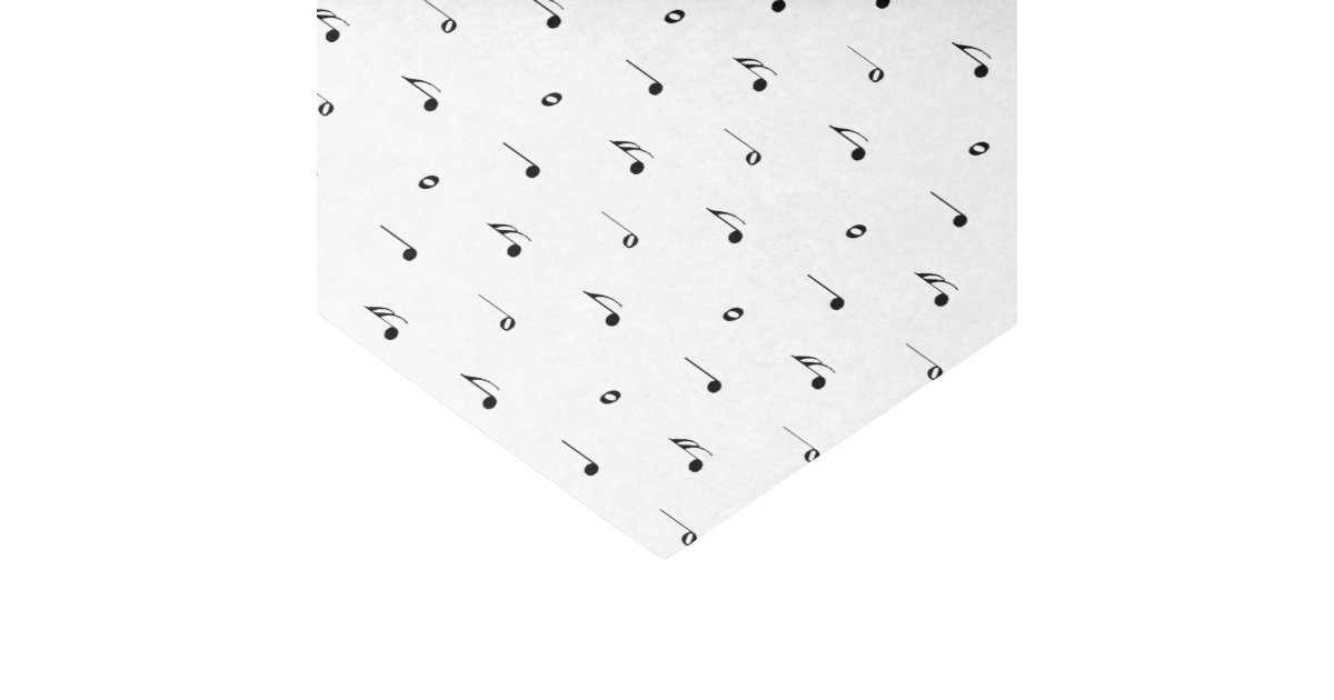 White Music Note Tissue Paper Zazzle