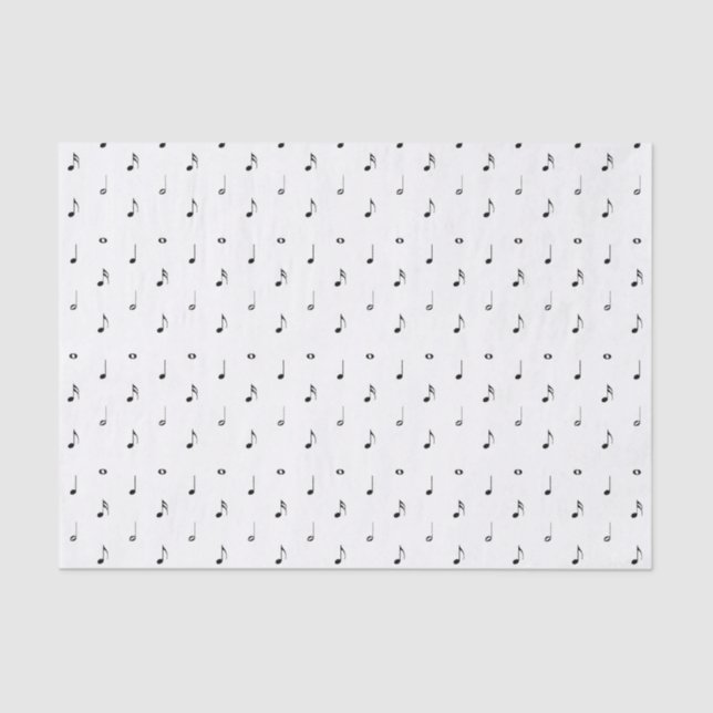White Music Note Tissue Paper (Front)
