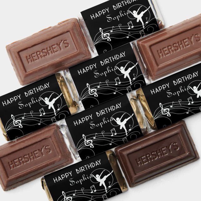 White Music Notes and Ballerina Hershey's Miniatures (Assorted)