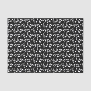 White Music Notes Tissue Paper