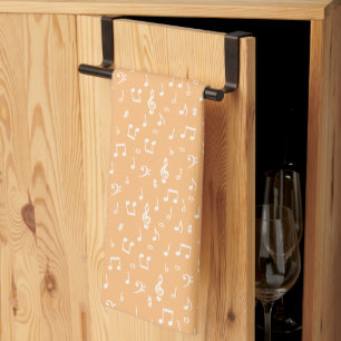 white Musical Kitchen Towel