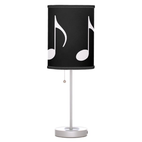 white musical note table lamp