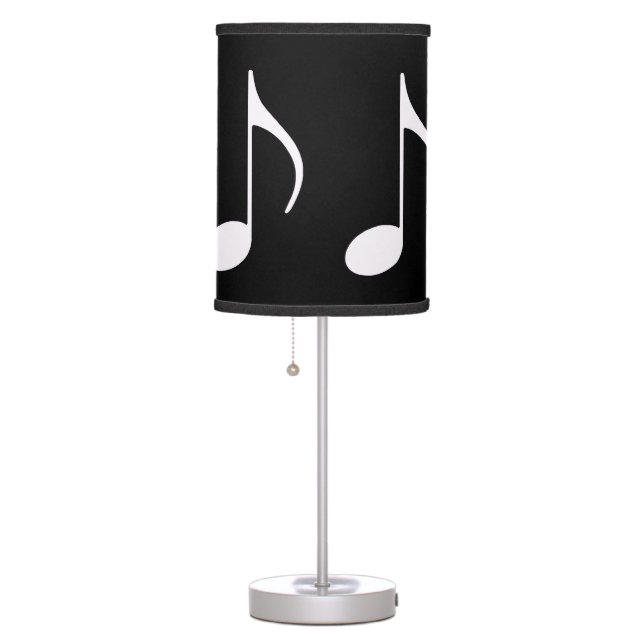 white musical note table lamp (Right)