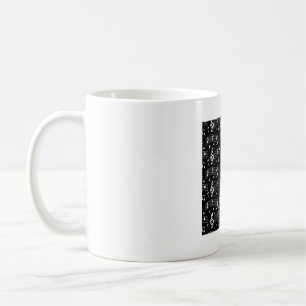 White Musical Notes and Symbols Pattern Coffee Mug