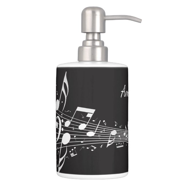 White Musical Notes Design Bathroom Products
