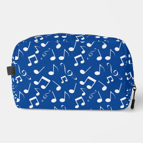 White Musical Notes Design Dopp Kit Bag