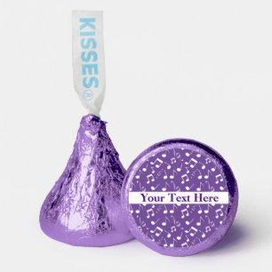 White Musical Notes Design Hershey®'s Kisses®