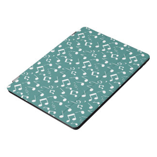 White Musical Notes Design iPad Pro Case
