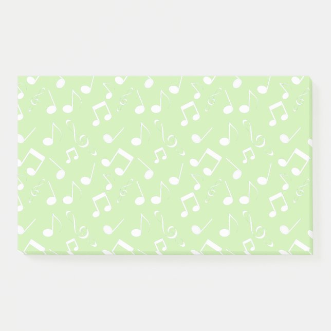 White Musical Notes Design Notes (Front)