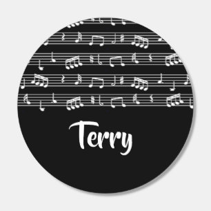 White musical notes on black reese's peanut butter cups