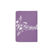 White Musical Notes Passport Cover (Back)
