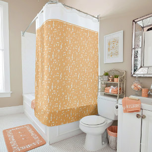 white Musical Shower Curtain