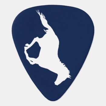White Mustang Guitar Pick by images2go at Zazzle